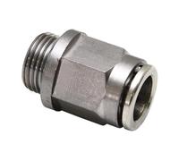 recto macho cilíndrico - pieza de conexión, rosca de 1/4", fabricado en acero, ideal para instalaciones de tuberías y fluidos.