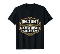 ¿Recto? Maldito Casi Matado Em Divertido Papá Broma Juego de Palabras Divertido Camiseta gráfica económica