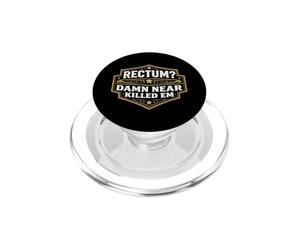 ¿Recto? Maldito Casi Matado Em Divertido Papá Broma Juego de Palabras Divertido PopSockets PopGrip para MagSafe
