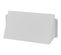 Recubrimiento de ventilación de acero galvanizado blanco de 10" x 5" - Deflector de lluvia para conducto de ventilación/entrada - Protección meteorológica para sistemas de ventilación abiertos