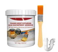 Recubrimiento impermeable transparente, emulsión de sellador impermeable de 100 g, sellado universal impermeable a fugas, medio impermeable invisible para interior y exterior, con cepillo