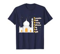 Recuerda a Allah Mañana Tarde Día Y Noche Eid Mubarak Camiseta