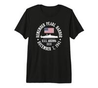 Recuerde Pearl Harbor 7 de diciembre de 1941 U.S.S. Arizona BB39 Camiseta Premium