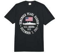 Recuerde Pearl Harbor 7 de diciembre de 1941 U.S.S. Arizona BB39 Comfort Colors Adult Heavyweight T-Shirt