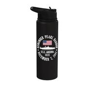 Recuerde Pearl Harbor 7 de diciembre de 1941 U.S.S. Arizona BB39 Stainless Steel Insulated Water Bottle