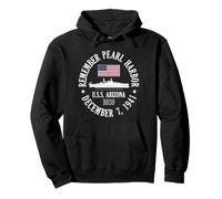 Recuerde Pearl Harbor 7 de diciembre de 1941 U.S.S. Arizona BB39 Sudadera con Capucha