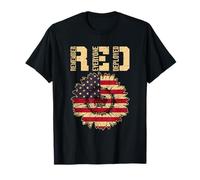 Recuerde Que Todos desplegaron el ejército de Girasol con Bandera Estadounidense Camiseta