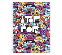 Recuerding - Libreta A5 con Voz #StopRacismo, 80 Hojas (160 Páginas) | Original y Vintage; de Anillas y Tapa Dura | Papel Reciclado | Temática contra el Racismo | Hecha en España