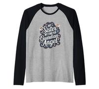 Recuerdo conmemorativo de Sister My Forever Guardian Angel Camiseta Manga Raglan