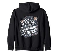 Recuerdo conmemorativo de Sister My Forever Guardian Angel Sudadera con Capucha