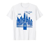 Recuerdo de Arquitectura icónica de Arte del Horizonte de la Ciudad de Nueva York Camiseta