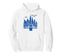 Recuerdo de Arquitectura icónica de Arte del Horizonte de la Ciudad de Nueva York Sudadera con Capucha