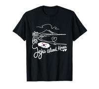 Recuerdo de arte de corazón de la isla de Jeju, Corea Camiseta