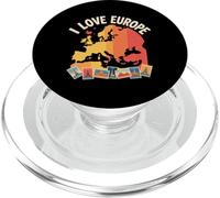 Recuerdo de Aventura de Viaje I Love Europe PopSockets PopGrip para MagSafe