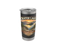Recuerdo de aventura del Parque Nacional del Lago del Cráter Oregon Vaso térmico de acero inoxidable de doble pared