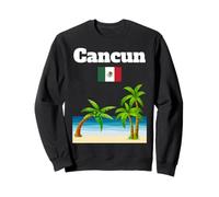 Recuerdo de Cancún Tropical Beach Lover México Bandera Sudadera