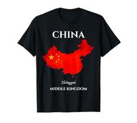 Recuerdo de China Bandera China Idioma Chino Reino Medio Camiseta