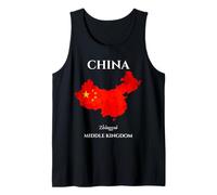 Recuerdo de China Bandera China Idioma Chino Reino Medio Camiseta sin Mangas