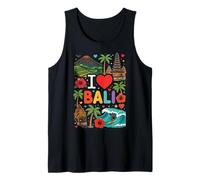 Recuerdo de Cultura de Viajes I Love Bali Indonesia Camiseta sin Mangas
