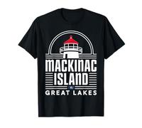 Recuerdo de Faro Vintage de Mackinac Island Michigan Camiseta