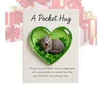 Recuerdo de Gatos - Recuerdo Motivacional en Forma de Corazón | Mini Gatos Con Tarjeta , Para Los Amantes De Las Mascotas Como Expresión De Compasión Y Aliento Para La Biblioteca Y