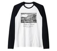 Recuerdo de la Acrópolis Atenas Templo del Partenón de Minerva Kids Camiseta Manga Raglan