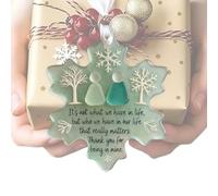 Recuerdo de la amistad del océano - Decoración de copos de nieve acrílicos Arte de vidrio costero, recuerdo de la amistad que invita | de memoria náutica, regalo de exhibición para el hogar, es