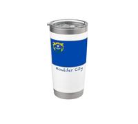 Recuerdo de la bandera de Boulder City Nevada USA Vaso térmico de acero inoxidable de doble pared