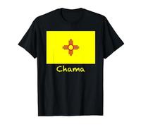 Recuerdo de la Bandera de Chama, Nuevo México, EE. UU. Camiseta gráfica económica, Hombre, Negro, XL