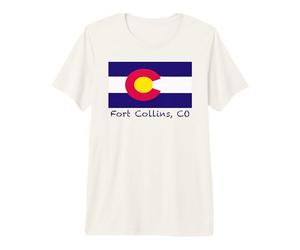 Recuerdo de la Bandera de Colorado de Fort Collins Camiseta Premium