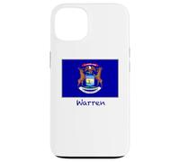 Recuerdo de la Bandera de Estados Unidos de Warren Michigan Carcasa para iPhone 13