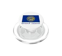 Recuerdo de la Bandera de Grand Island Nebraska USA PopSockets PopGrip para MagSafe