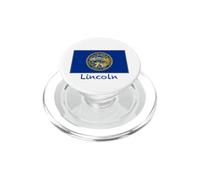 Recuerdo de la Bandera de Lincoln Nebraska USA PopSockets PopGrip para MagSafe