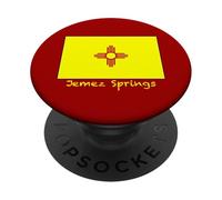 Recuerdo de la Bandera de Nuevo México de Jemez Springs PopSockets PopGrip Adhesivo