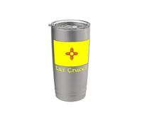 Recuerdo de la bandera de Nuevo México de Las Cruces Vaso térmico de acero inoxidable de doble pared