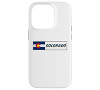 Recuerdo de la bandera del estado de Colorado Carcasa para iPhone 14 Pro