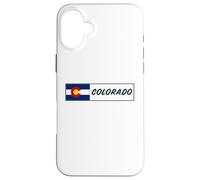 Recuerdo de la bandera del estado de Colorado Carcasa para iPhone 16 Plus