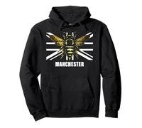 Recuerdo de la Bandera del Reino Unido de Manchester Bee Sudadera con Capucha