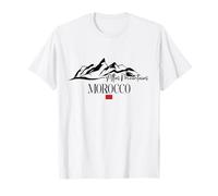 Recuerdo de la bandera marroquí alpino de las montañas del Atlas Marruecos Camiseta