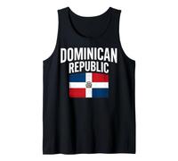 Recuerdo de la Bandera Nacional Envejecida de República Domin Camiseta sin Mangas