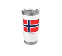 Recuerdo de la bandera noruega de Noruega Vaso térmico de acero inoxidable de doble pared