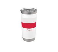 Recuerdo de la bandera polaca de Polonia Vaso térmico de acero inoxidable de doble pared