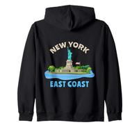 Recuerdo de la Estatua de la Libertad Costa Este de Nueva York Sudadera con Capucha