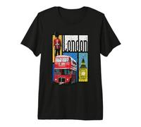 Recuerdo de la Guardia de Las Reinas del Big Ben de Dos Pisos de Londr Camiseta Premium
