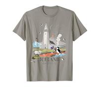 Recuerdo de la Iglesia del Volcán de la Tierra de Fuego y Hielo de Islan Camiseta