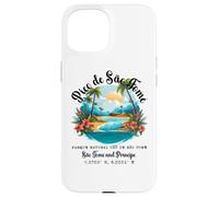 Recuerdo de la Isla del Pico de Santo Tomé y Príncipe Carcasa para iPhone 15