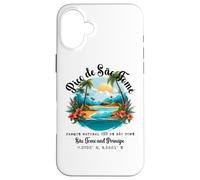 Recuerdo de la Isla del Pico de Santo Tomé y Príncipe Carcasa para iPhone 16 Plus