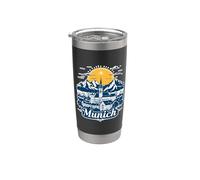 Recuerdo de la montaña del castillo de Múnich Alemania München Vaso térmico de acero inoxidable de doble pared