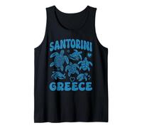Recuerdo de las Tortugas Marinas de Santorini Islas Mediterráneas Griegas Camiseta sin Mangas