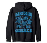 Recuerdo de las Tortugas Marinas de Santorini Islas Mediterráneas Griegas Sudadera con Capucha